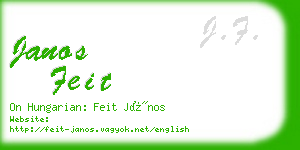 janos feit business card
